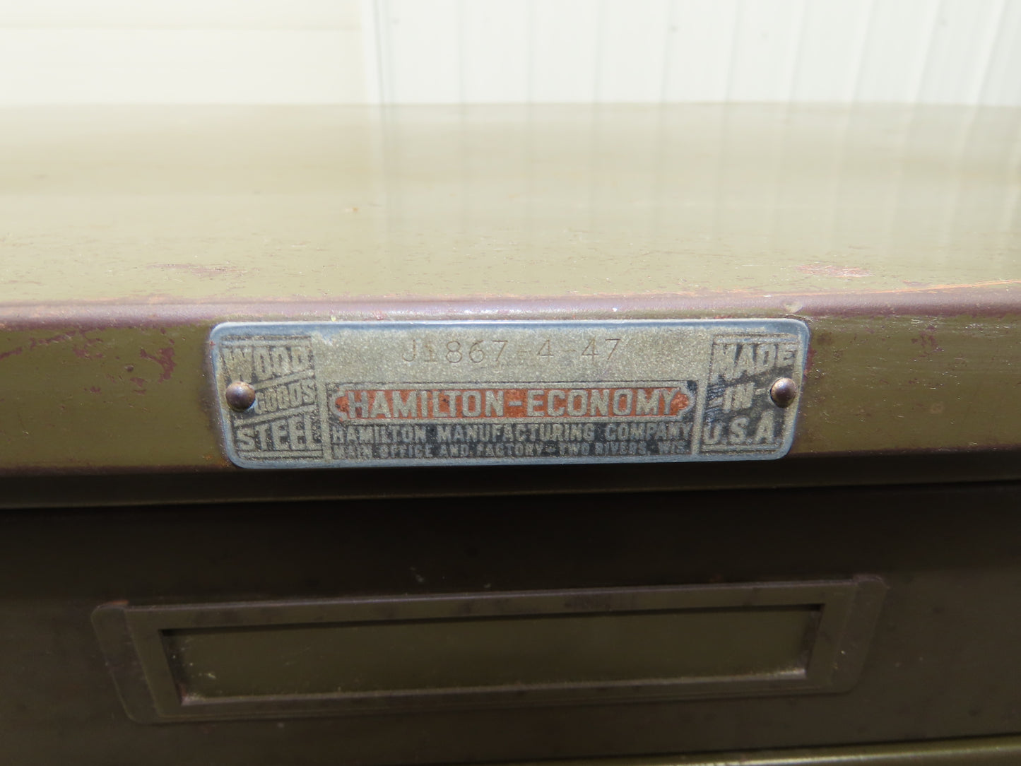 Hamilton Vintage Blueprint File Metal Cabinet 54×42x36" 10 Drawers Map Draft