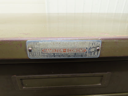 Hamilton Vintage Blueprint File Metal Cabinet 54×42x36" 10 Drawers Map Draft