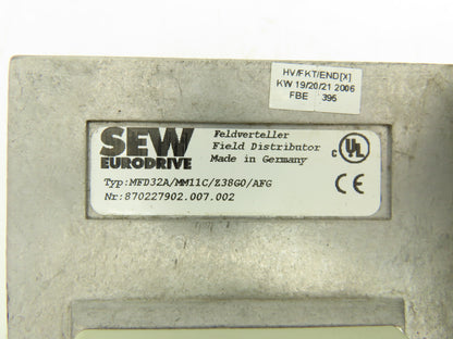 Sew Eurodrive MFD32A/MM11C/Z38G0/AFG Movimot VFD Drive Field Distributor 1.1kw
