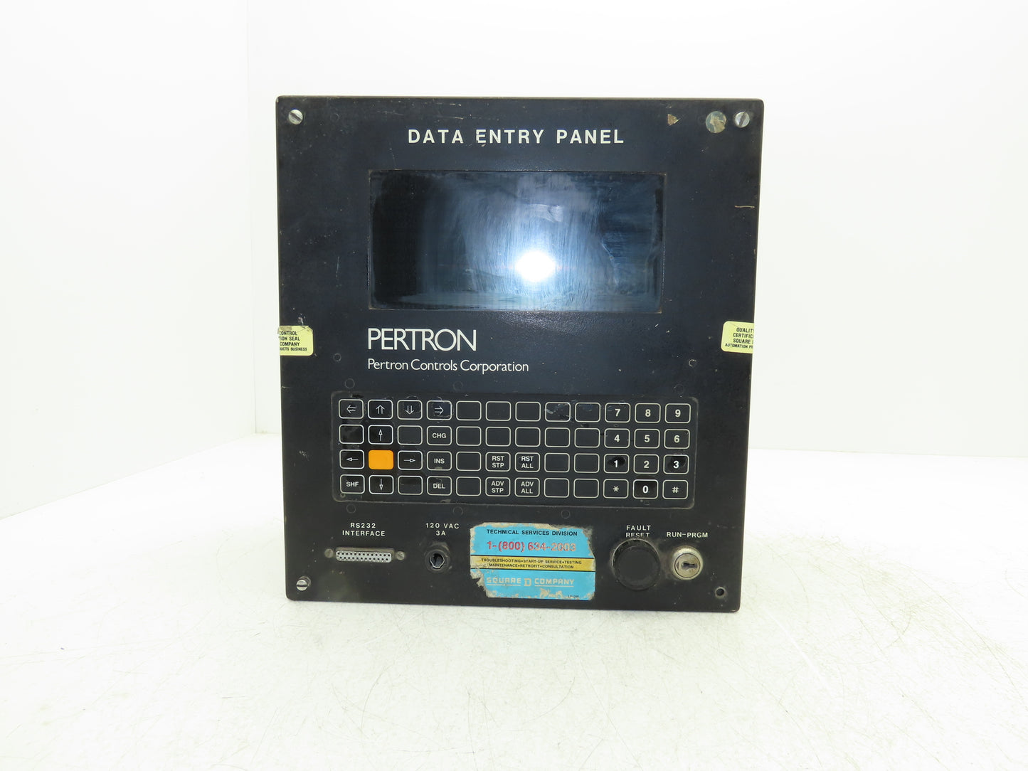 Pertron Controls Data Entry Control Panel with Fujitsu Screen FPC4012NRUL-01