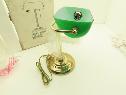 Emeralite Bankers Desk Lamp Vintage Emerald Green with Pull Chain