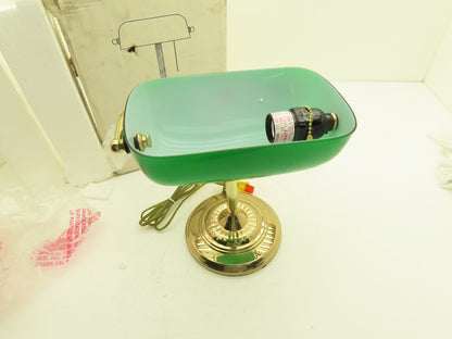 Emeralite Bankers Desk Lamp Vintage Emerald Green with Pull Chain