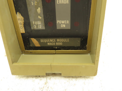 Barber Coleman 80CB-11001-001-0-00 Maco 8000 Sequence Module 120VAC Small Crack