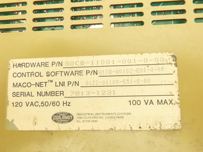 Barber Coleman 80CB-11001-001-0-00 Maco 8000 Sequence Module 120VAC Small Crack