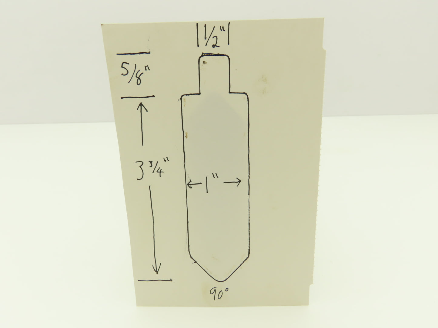 Chicago Press Brake Straight Punch Die 18-1/4" Long 90° With 1/2 x 5/8" Shank