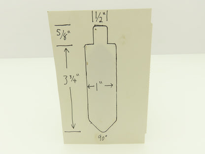 Chicago Press Brake Straight Punch Die 18-1/4" Long 90° With 1/2 x 5/8" Shank