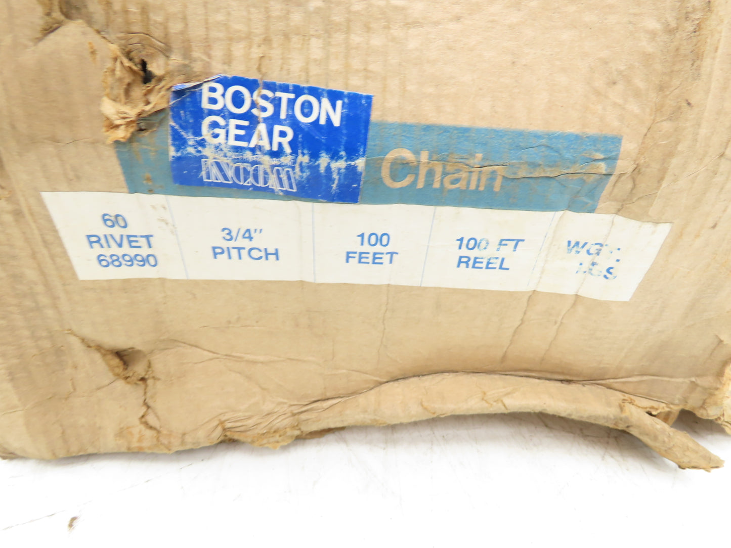 Boston Gear 60-1RIV Roller Chain #60 3/4" Pitch Riveted Standard Duty 100'