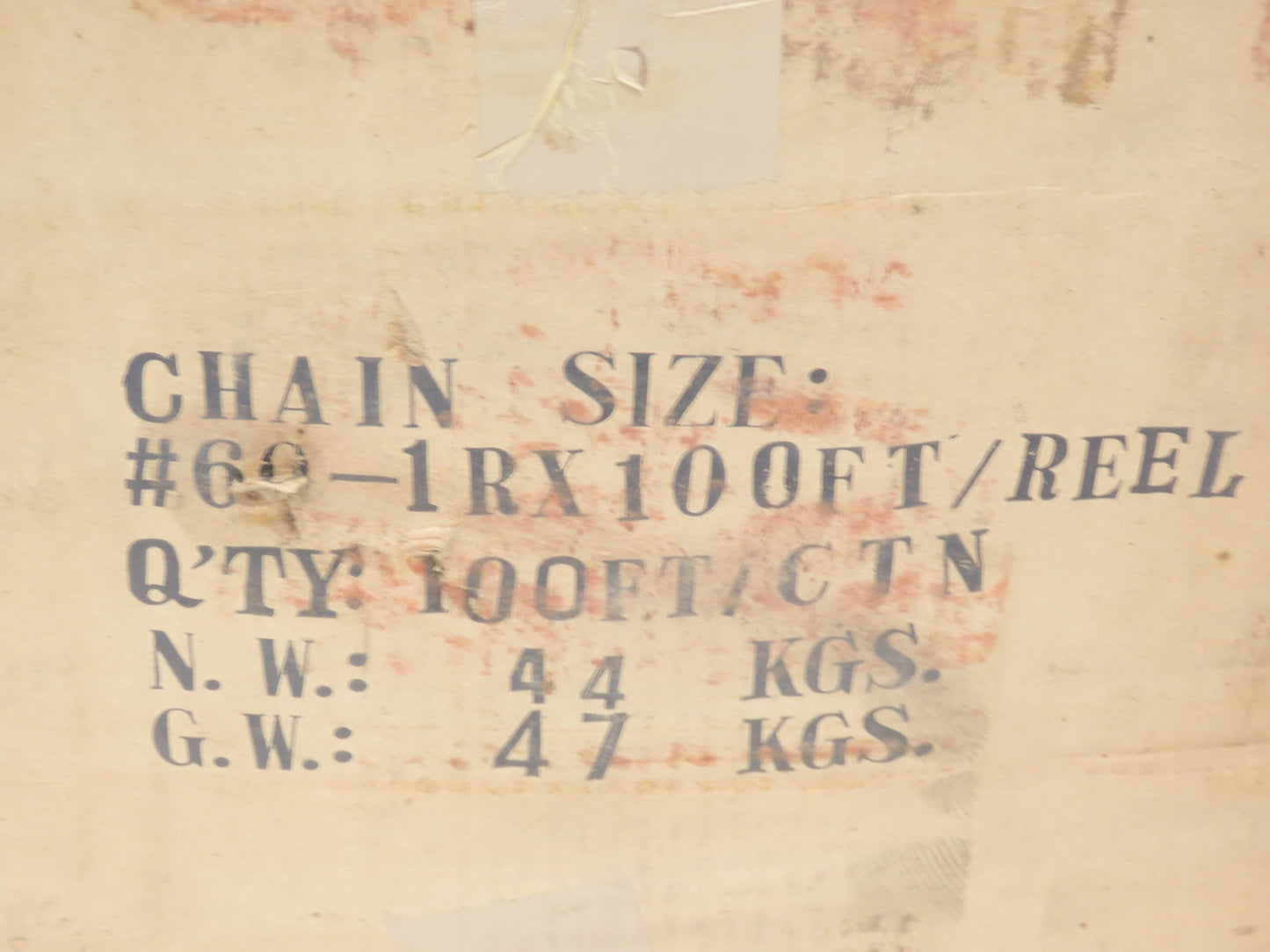 Peer 60-1RIV Roller Chain #60 Riveted Standard Duty .75 Pitch 100' Reel