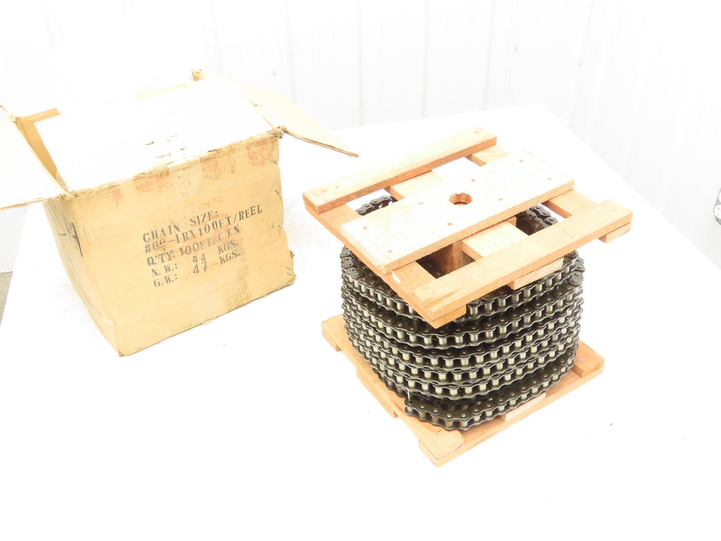 Peer 60-1RIV Roller Chain #60 Riveted Standard Duty .75 Pitch 100' Reel