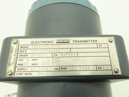 Foxboro 821AM-IK1NM1 Pressure Transmitter 150psi with Ametek SB Diaphragm Seal