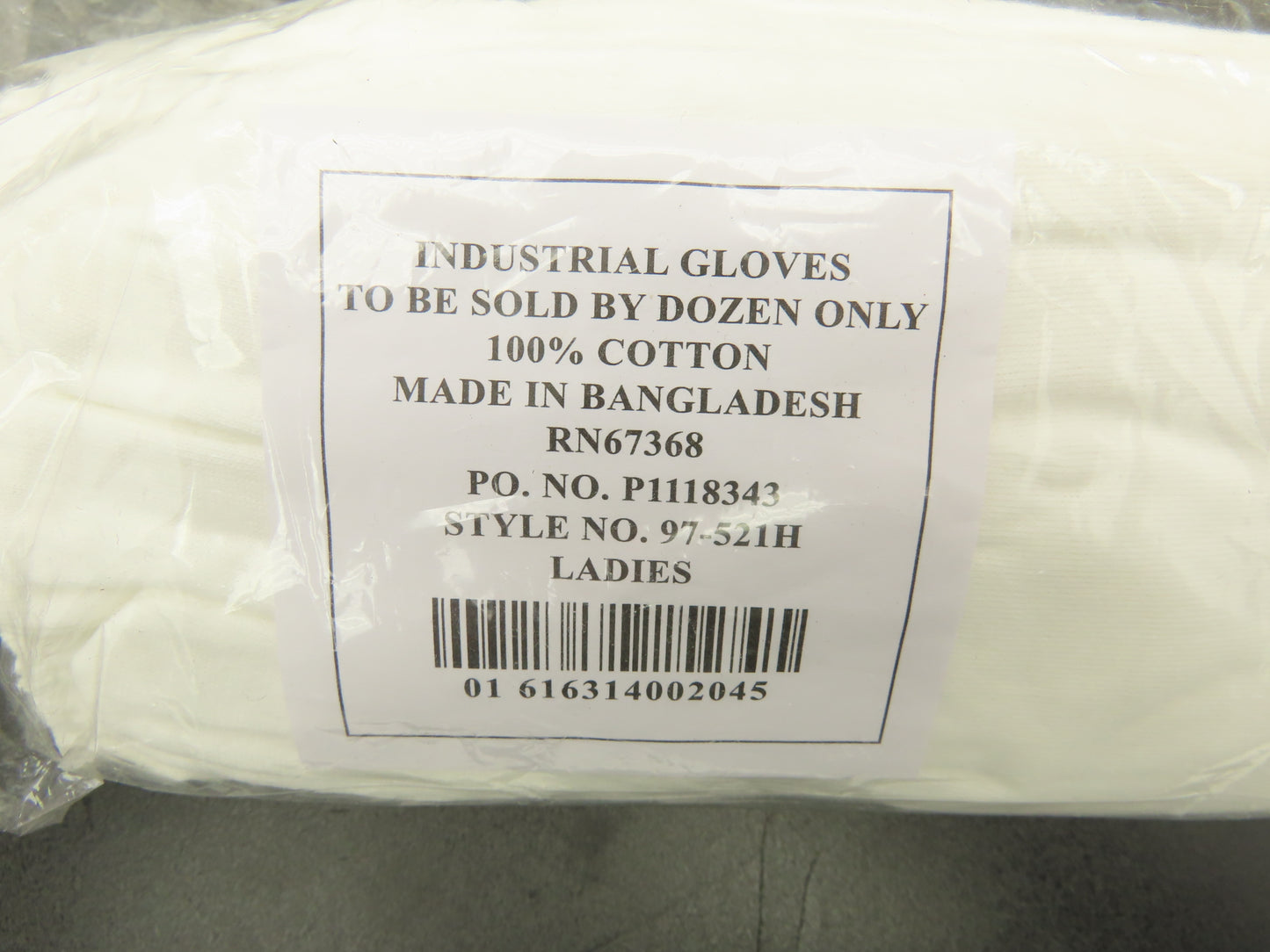 97-521H Lisle Inspection Gloves White Cotton Small 12pk 48UR66  Lot of 9