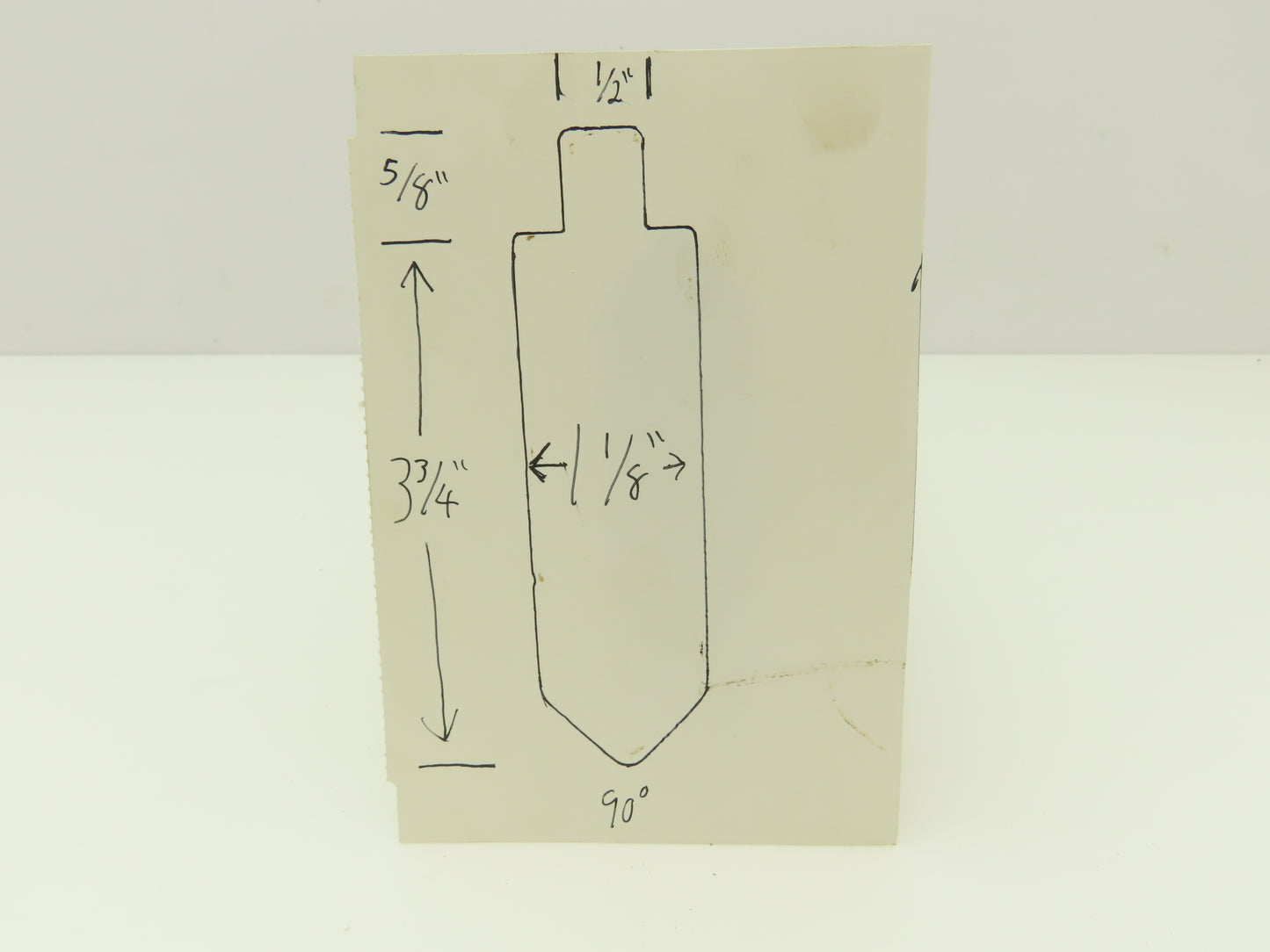 Press Brake Straight Punch Die 10" Long 90° With 1/2 x 5/8" Shank