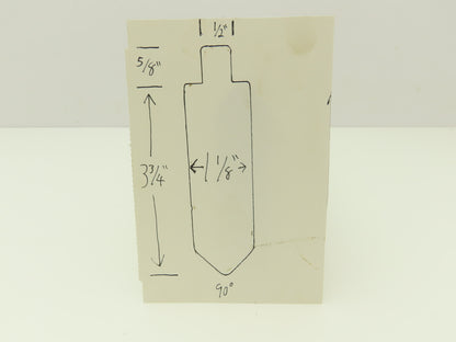 Press Brake Straight Punch Die 10" Long 90° With 1/2 x 5/8" Shank