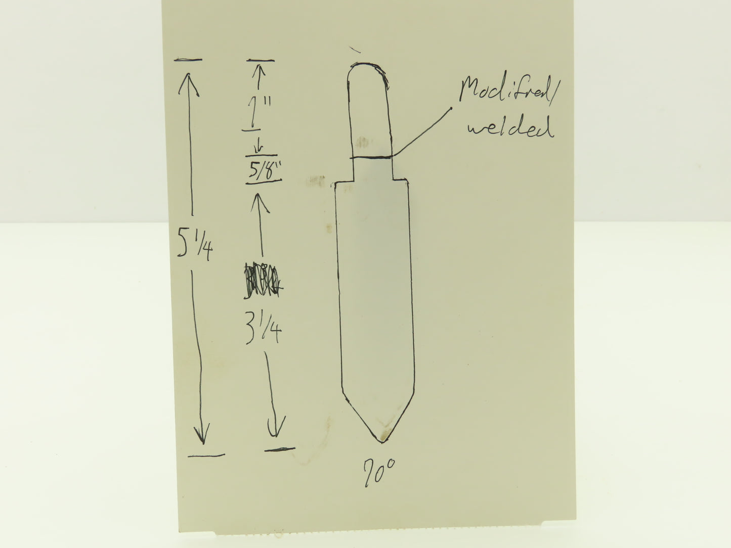 Press Brake Straight Punch Die 25-1/4" Long 70° With 1/2 x 1-5/8" Shank