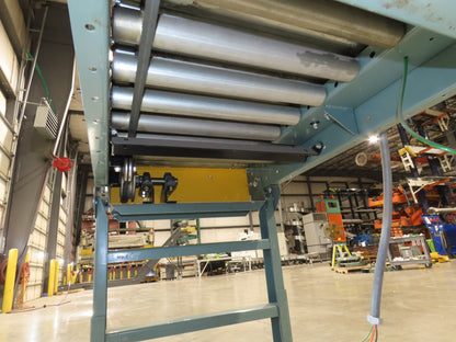 Hytrol 10'x 26" Accumulation Roller Conveyor 23"BF V-Belt Drive 1Hp 3PH 100fpm