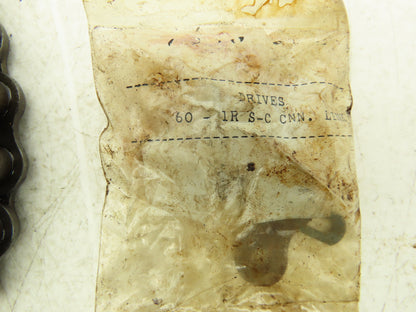 N/A #60-1 360 Roller Chain Standard Duty Riveted Some Surface Rust 2 Connectors