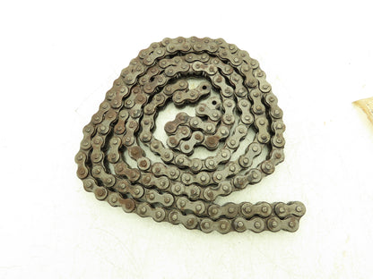 N/A #60-1 360 Roller Chain Standard Duty Riveted Some Surface Rust 2 Connectors