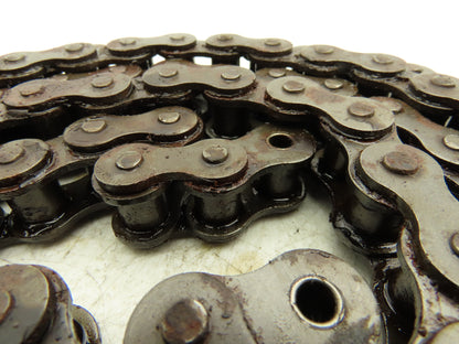 N/A #60-1 360 Roller Chain Standard Duty Riveted Some Surface Rust 2 Connectors
