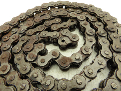 N/A #60-1 360 Roller Chain Standard Duty Riveted Some Surface Rust 2 Connectors