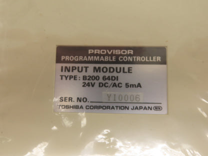 Toshiba B200 64DI PLC Provisor Programmable Controller Input Module 24VDC/AC 5mA
