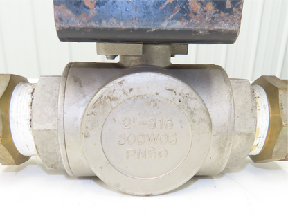 Bettis RPB2250-SR4  2"NPT 3-Way Ball Valve 316SS w/Pneumatic Actuator 120psi