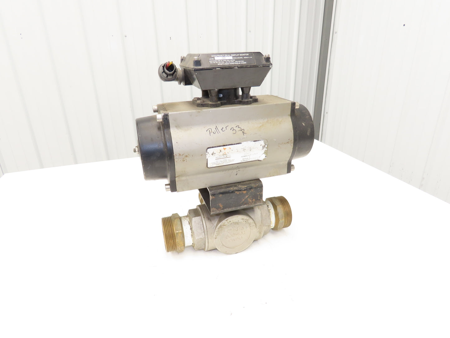 Bettis RPB2250-SR4  2"NPT 3-Way Ball Valve 316SS w/Pneumatic Actuator 120psi