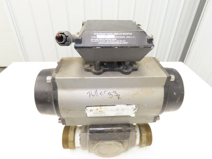 Bettis RPB2250-SR4  2"NPT 3-Way Ball Valve 316SS w/Pneumatic Actuator 120psi