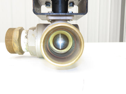 Bettis RPB2250-SR4  2"NPT 3-Way Ball Valve 316SS w/Pneumatic Actuator 120psi