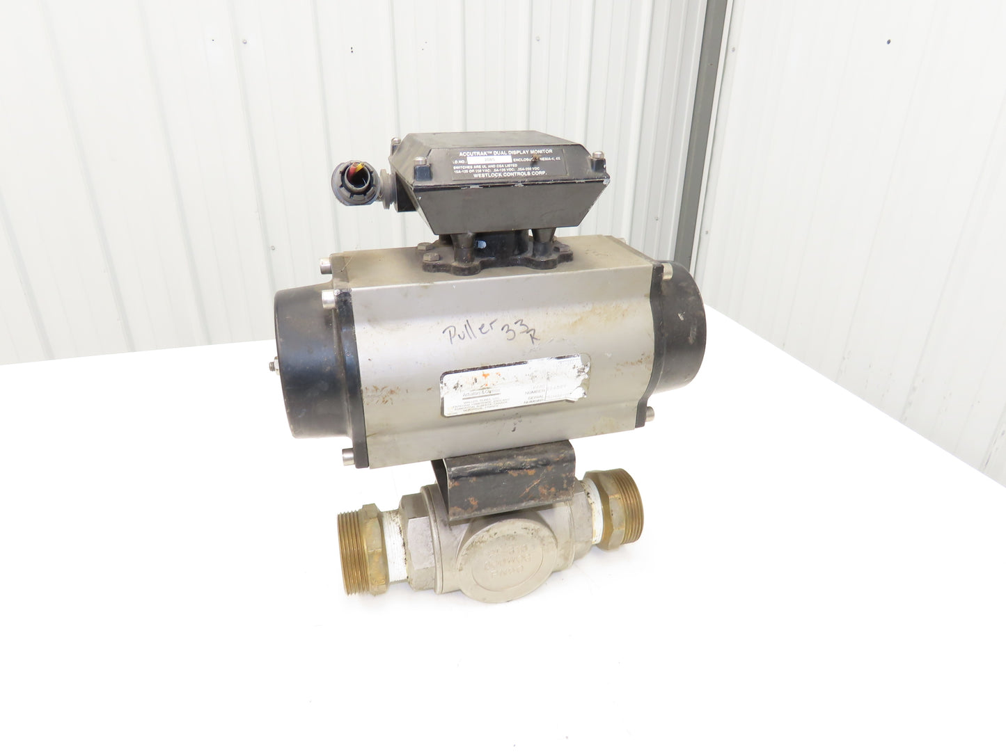 Bettis RPB2250-SR4  2"NPT 3-Way Ball Valve 316SS w/Pneumatic Actuator 120psi