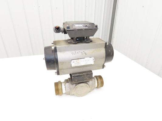 Bettis RPB2250-SR4  2"NPT 3-Way Ball Valve 316SS w/Pneumatic Actuator 120psi