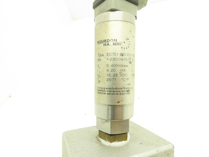 Bourdon Haenni ED701220.413.156.10 Pressure Transmitter Safety Valve & Manifold