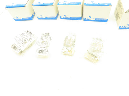 Leviton 40638-W Type 625 Flush Mount 6-Conductor Phone Jack White Lot of 50