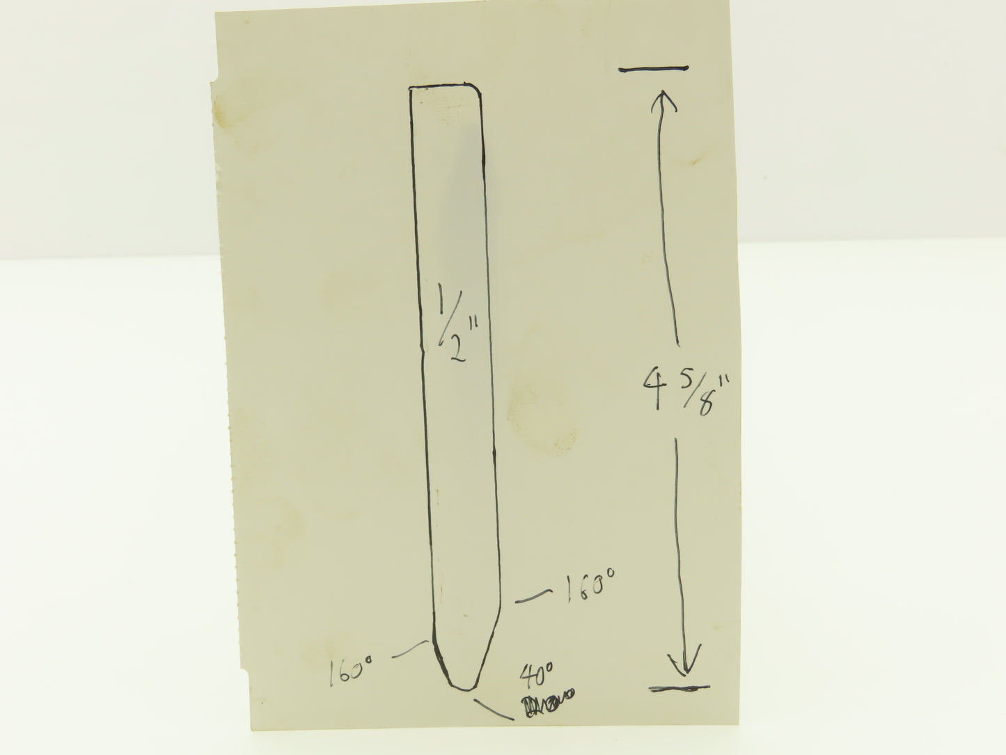 Press Brake Die 24-1/2" Long 40° V Offset With 1/2" Shank