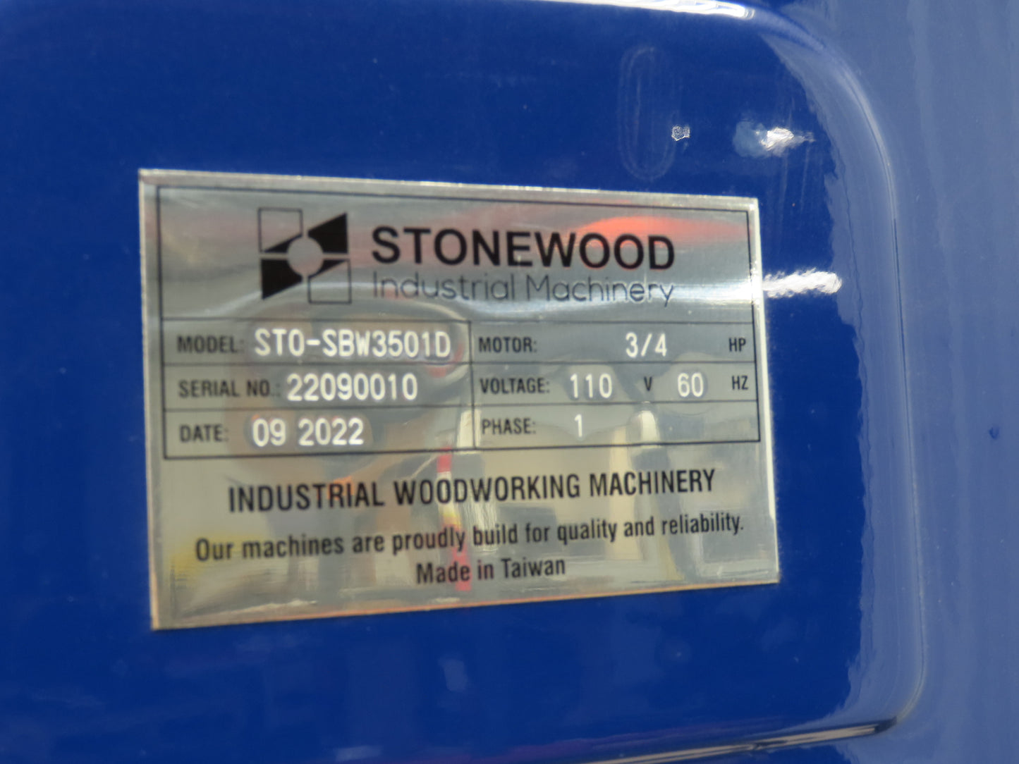 Stonewood STO-SBW3501D Woodworking Band Saw 14" Single Phase 3/4Hp 1Ph 115V