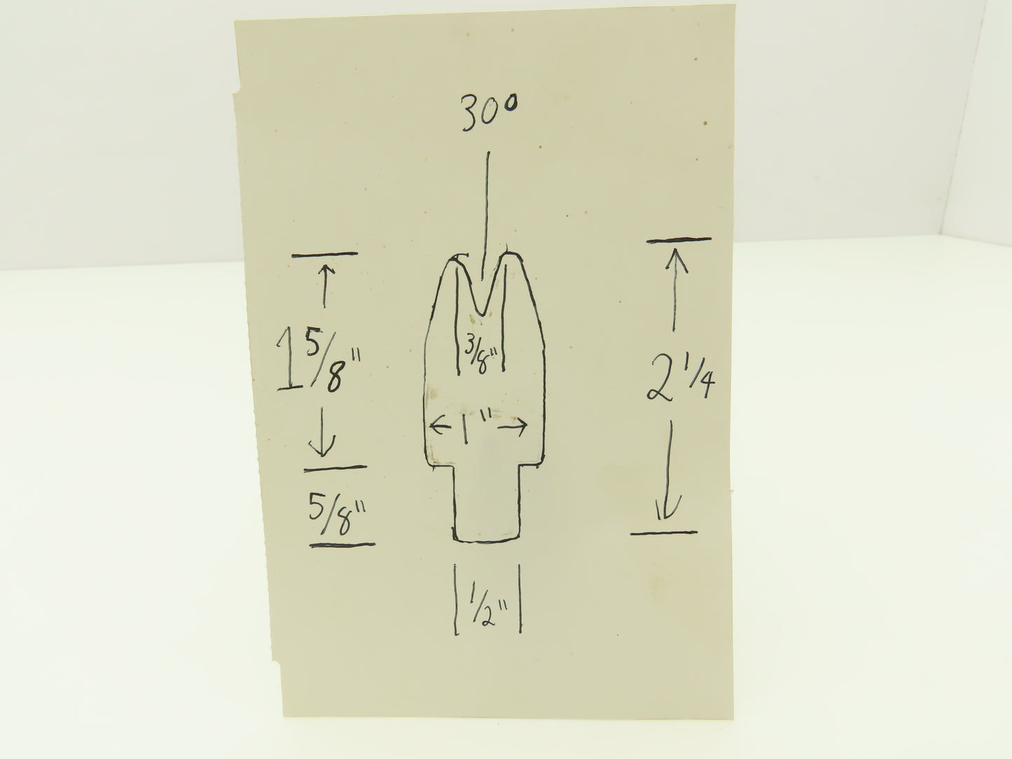 Press Brake Straight Die 20" Long 30° V With 1/2 x 5/8" Shank