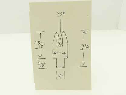 Press Brake Straight Die 20" Long 30° V With 1/2 x 5/8" Shank