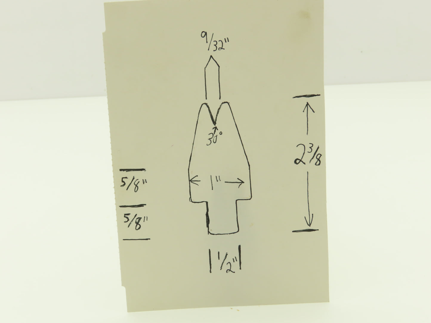 Press Brake Straight Die 20-1/4" Long 30° V With 1/2 x 5/8" Shank