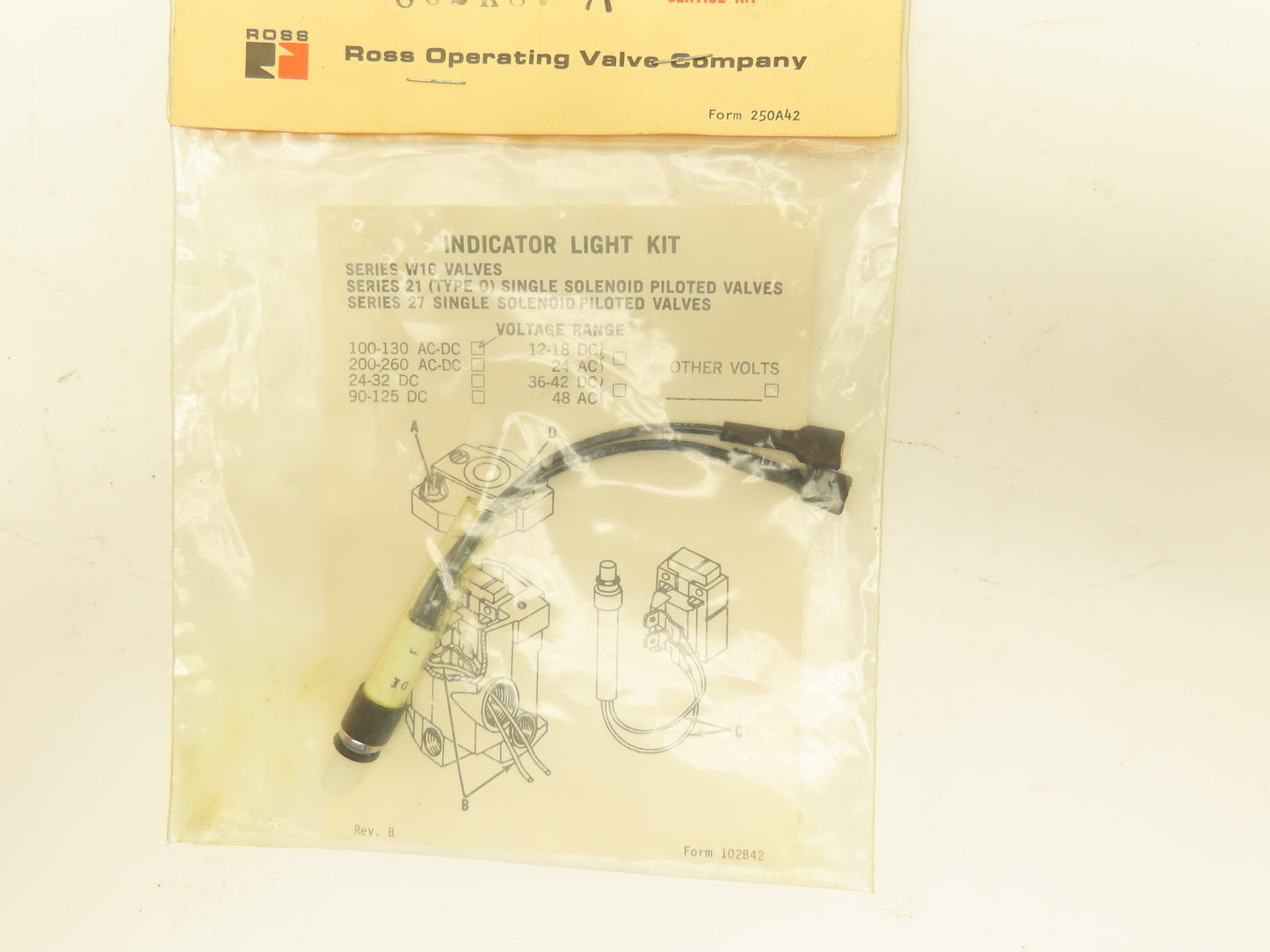 Ross 862K87-A Indicator Light Service Kit 120VAC Lot of 10