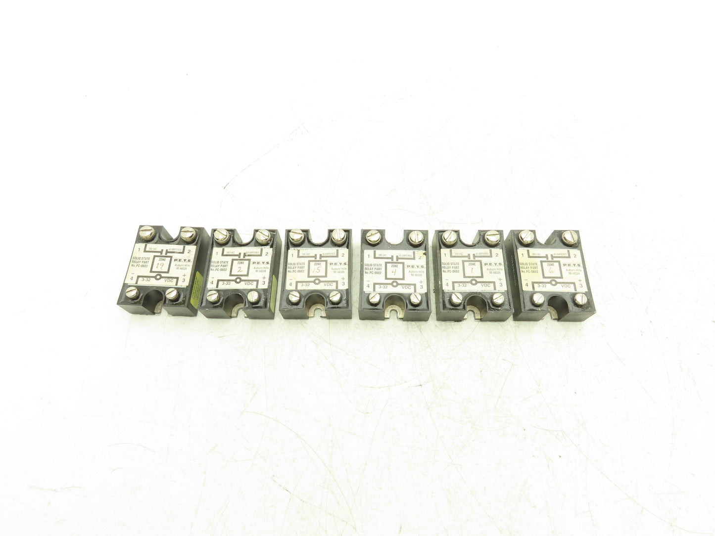P.E.T.S. PC-0602 Solid State Relay 40A 3.5-32VDC Coil Lot of 6