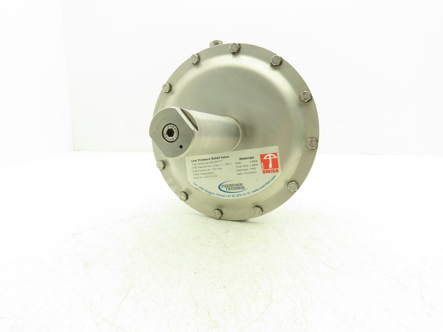 Zuercher Technik SS25IS.G21SB.SSKP.TT Low Pressure Relief Valve