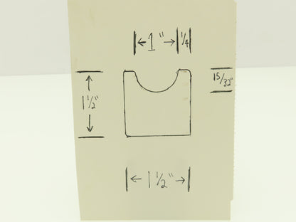 Press Brake Round Die 18-7/8" Long 1" Diameter 15/32" Deep Flat Bottom