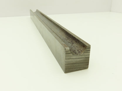 Press Brake Round Die 18-7/8" Long 1" Diameter 15/32" Deep Flat Bottom