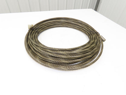 Wireco 7/16"x 100' Steel Wire Rope Crane Hoist Winch Lifting Cable R68760DZF116