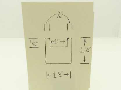 Press Brake Square Die 21-1/4" Long 1" Square 1/2" Deep Flat Bottom