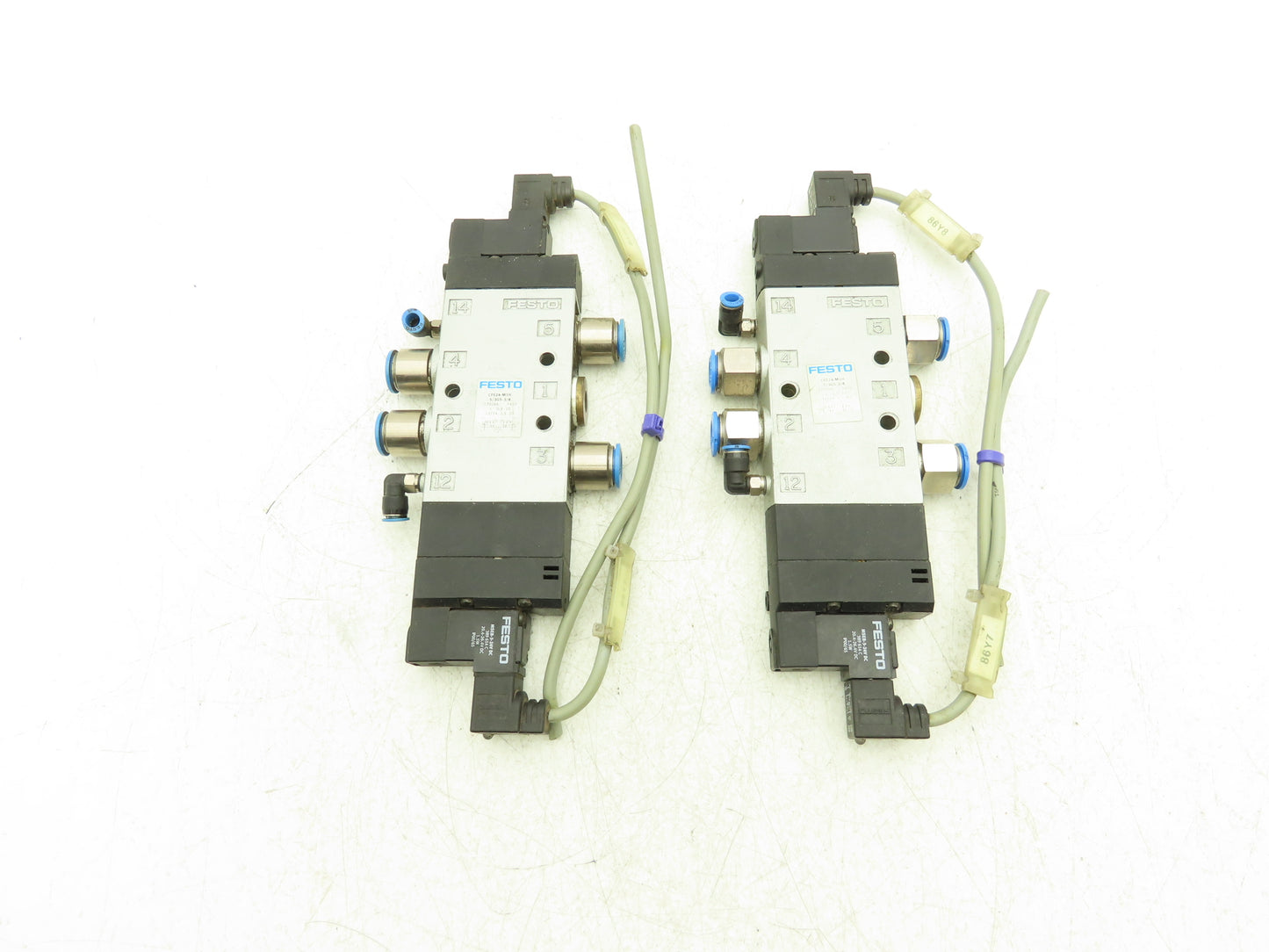 Festo CPE24-M1H-5/3GS-3/8 Pneumatic Solenoid Valve 5/2-Pos 24VDC Lot of 2