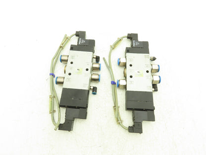 Festo CPE24-M1H-5/3GS-3/8 Pneumatic Solenoid Valve 5/2-Pos 24VDC Lot of 2