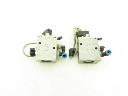 Festo MFH-3-1/2-S Pneumatic Solenoid Valve 3/2-way 24VDC G1/8" Lot of 2