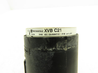 Telemecanique XVBC21 Stack Light LED Green Amber Red 3" Pedestal W Base Lot of 2