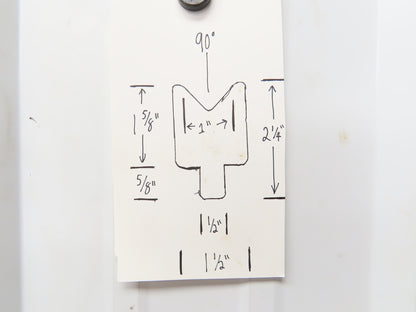 Press Brake Die 145" Long 90° 1" V With 1/2 x 5/8" Shank