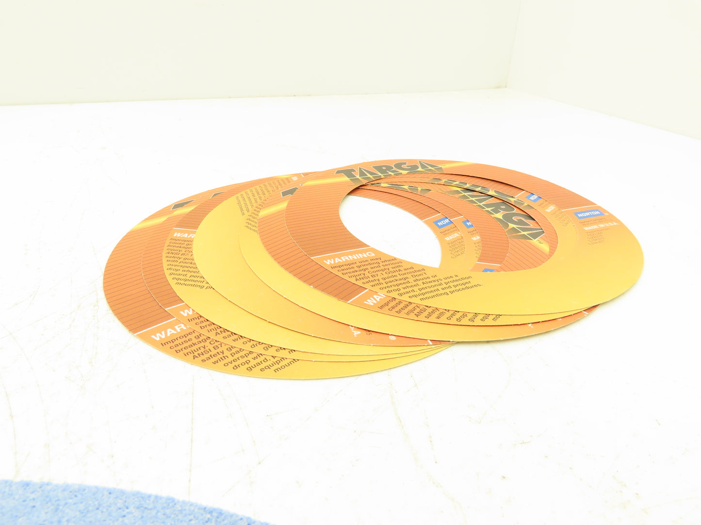 Norton TG1204 Grinding Wheel TARGA 16"OD x 1/2"W x 5"ID 1550 RPM Box of 2 Wheels